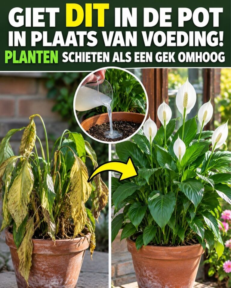 Giet dit in de pot in plaats van voeding! Planten schieten als een gek omhoog